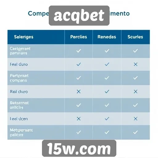 Comparação de métodos de pagamento no Acqbet